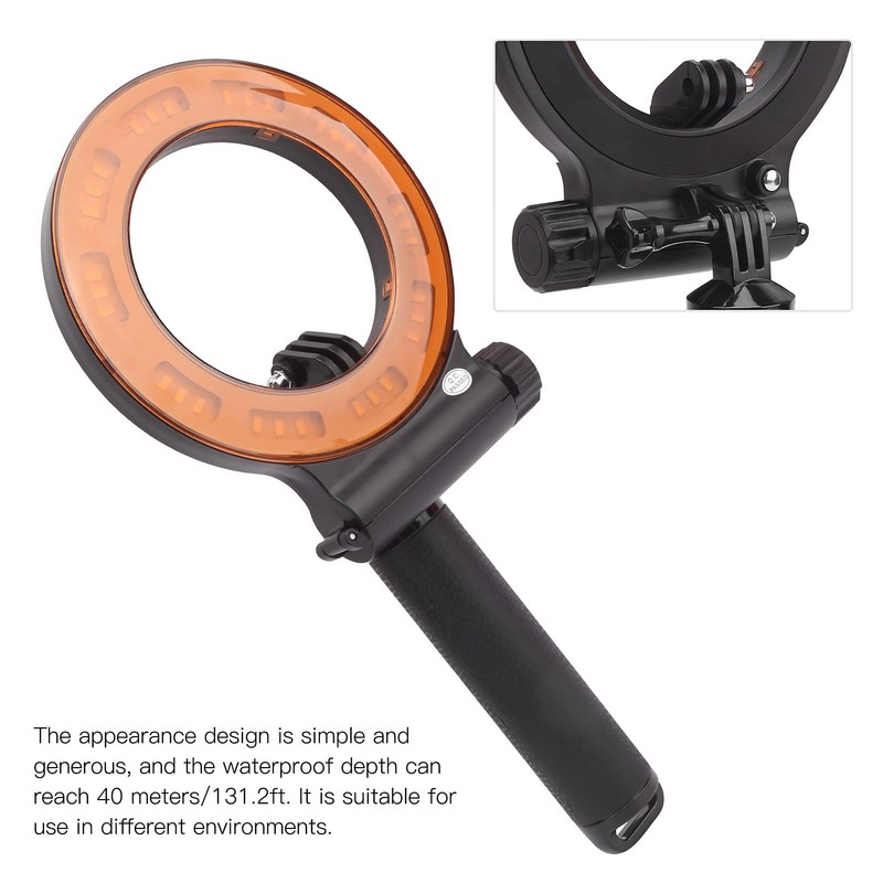 Vbestlife Diving LED Light, 40 Meter Camera Waterproof Ring Light,
