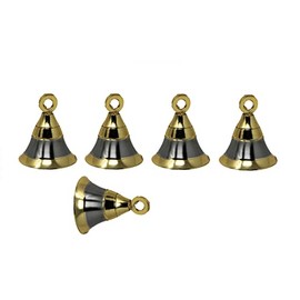 Wonderlist Handicrafts Elephant Camel Cow Brass Bells 2 inches Height 1.5 inches Dia Indian Vintage Style Decor Assorted 2 inches Brass Bells (Golden-Silver, 5), BL-HC345