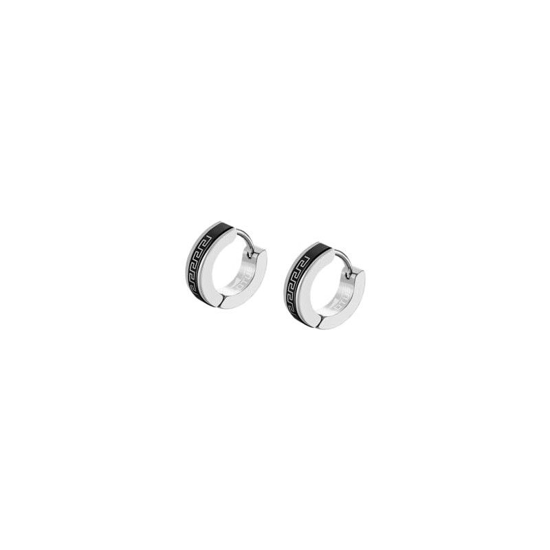 Aretes Lotus Style para Caballero en Tono Plateado