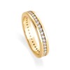PAVOI 18K Yellow Gold Plated Stacking Tiny Cubic Zirconia Band