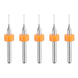 sourcing map PCB Drill Bits 0.4mm Tungsten Carbide Rotary Tool Jewelry CNC Engraving Print Circuit Board Micro Drill Bits 1/8 Inch Shank 5 Pcs