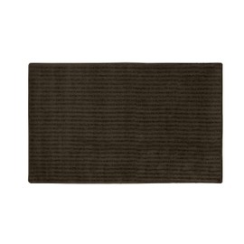Garland Rug Sheridan Brown Chocolate 30" X 50" Plush Strip Machine Washable Nylon Bath Rug