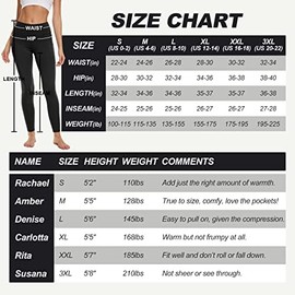 GAYHAY Fleece Lined Leggings with Pockets for Women - High Waisted Yoga Pants Winter Warm Workout Leggings Reg & Plus Size Ruby Wine