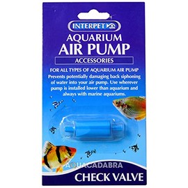 Interpet Aquarium Fish Tank Air Pump Line Check Valve, Prevents Damaging Back Siphoning, For all Types of Aquarium Air Pump