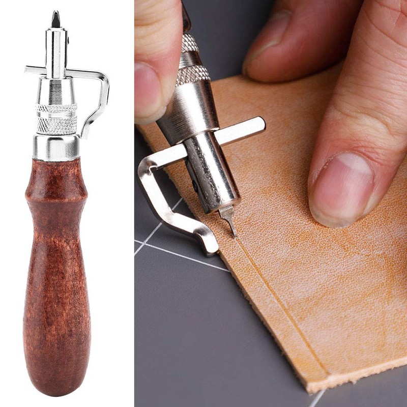 Andraw Leather Groover, Durable Leather Craft Tool, Belt for Leather