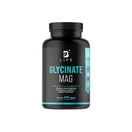 Glicinato de Magnesio de 400 Cápsulas 1800 mg por porción. Alta absorción. Ingredientes Naturales. Glycinate Mag B Life.