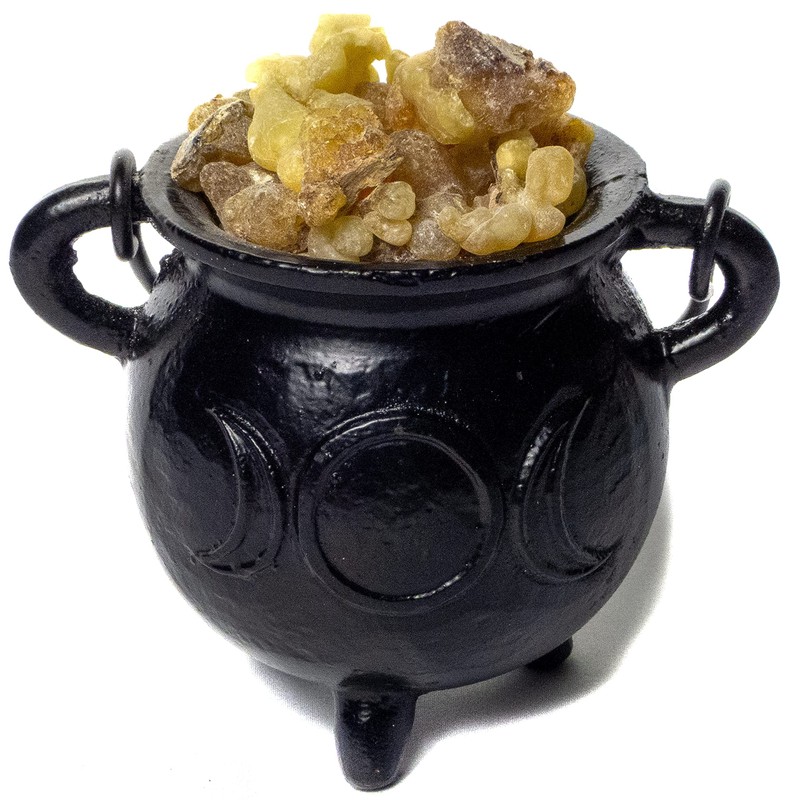 Cauldron Cast Iron Witchcraft Cauldron Incense Bowl Crescent Moon Sun