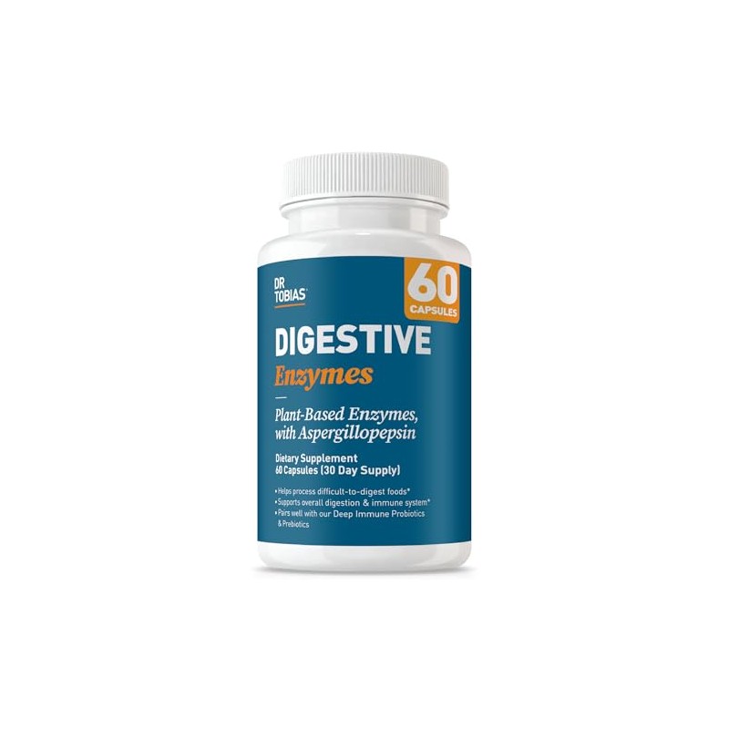 Dr. Tobias Super Digestive Enzymes, Plant-Based, Non-GMO by Dr. Tobias
