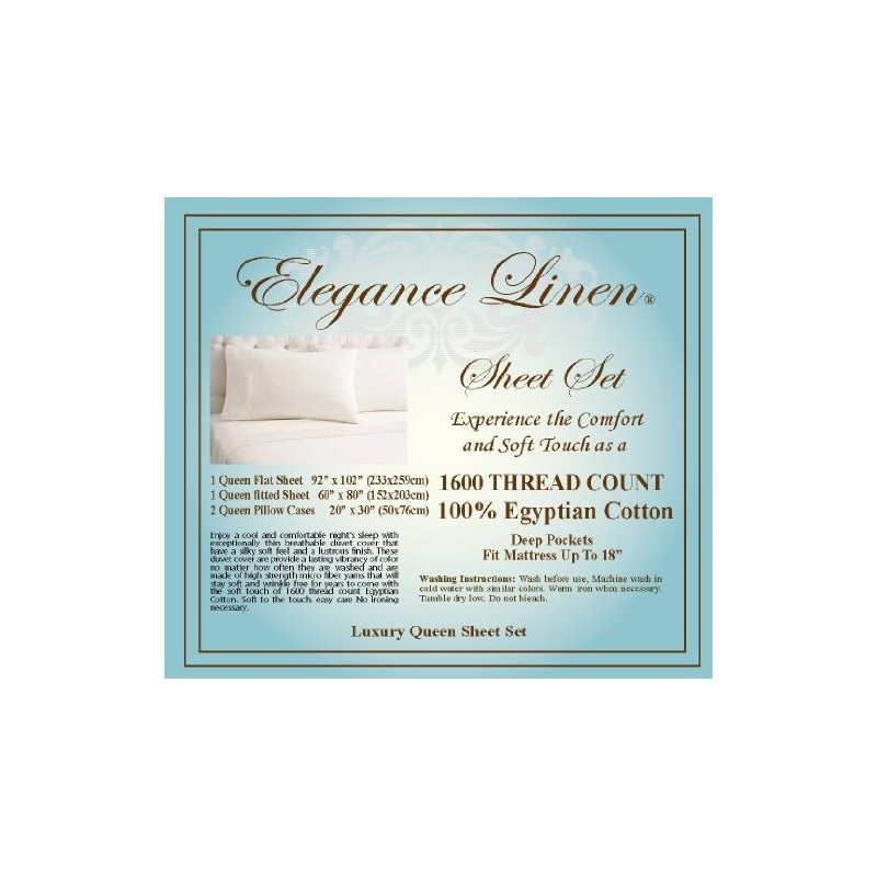 Elegant Comfort 1800 Thread Count - Wrinkle Resistant - Egyptian
