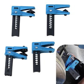 Gseigvee 4 PCS Car Vertical Oil Pipe Clamp, Multi-specification Pipe Stopper Kit for Brake Fuel Lines, PVC Anti-rust and Anti-scratch Clamp Tool, Universal for Most Cars Repair Accessories (Blue)