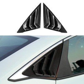BRMYL for 2022 2023 11th Gen Honda Civic Accessories Rear Side Window Louvers Racing Style Triangular Window Glass Blinds Decals Exterior Stickers