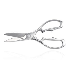 TONMA Kitchen Shears All Purpose[Made in Japan] Full Metal Stainless Steel Japanese Poultry Shears, Heavy Duty Kitchen Scissors for Food, Crab, Meat, Seafood, Chicken, Vegetables, Dishwasher Safe