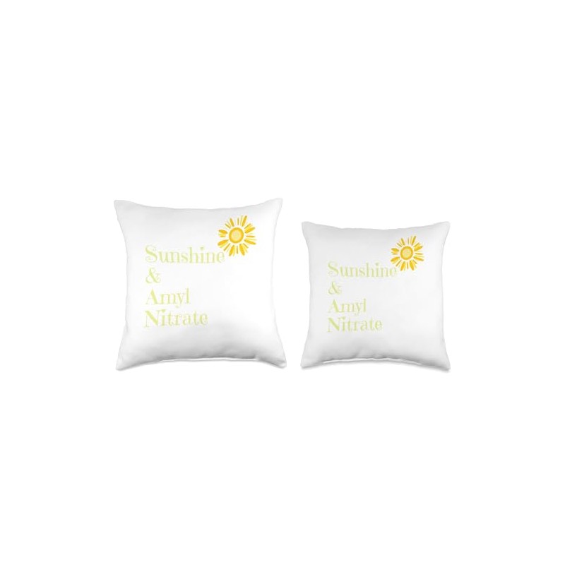 Fun Graphic-Sunshine & Amyl Nitrate Throw Pillow