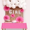ELECLAND Pink Polka Dot Plastic Table Cover 137cmx274cm, Rectangle, Circus,