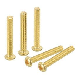 sourcing map 20Pcs Brass Machine Screws, M3x20mm Phillips Pan Head Fastener Machinery Bolts, Pan Head Fastener Bolts for Furniture, Office Equipment, Electronics, Brass Tone