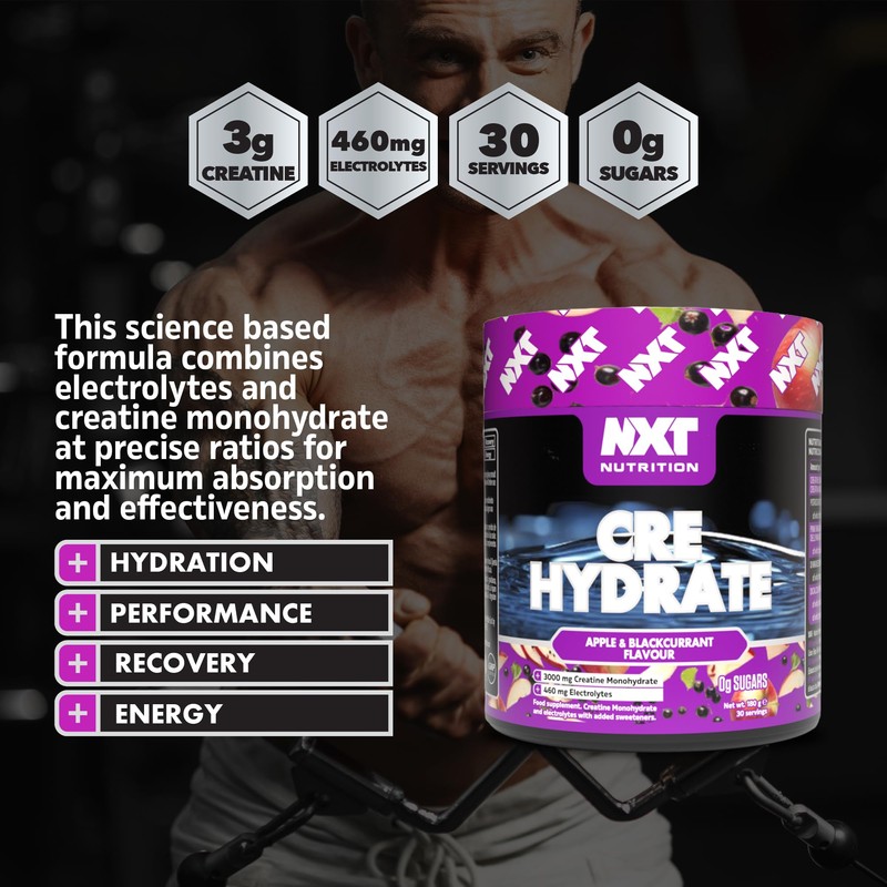 NXT Cre-Hydrate (180g, Apple and Blackcurrant)