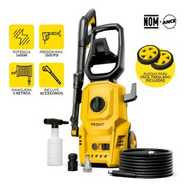 Hidrolavadora Electrica Portátil Con Ruedas Trent 1400w Alta Presión 1600 Psi 60Hz Para Lavar Carros