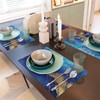 Jbofyee Blue Gold Marble Texture Placemats Set of 4 Table