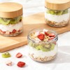 Bumobum 8 oz Glass Jars with Bamboo Lids, 6 Pack