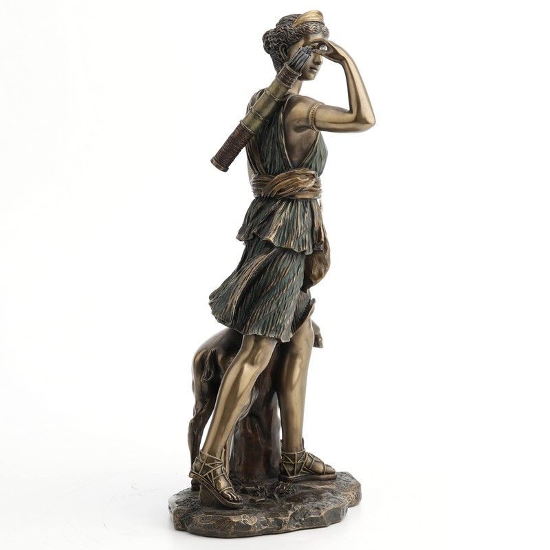 Veronese Design Resin Statues Diana Greek Goddess The Hunt, Moon