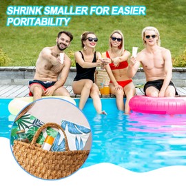 Gute Inflatable Pool Floats,2 Pcs Inflatable Pool Hammock for Adults,4 in 1 Swimming pool inflatables,pool hammock for Summer Beach Party Travel