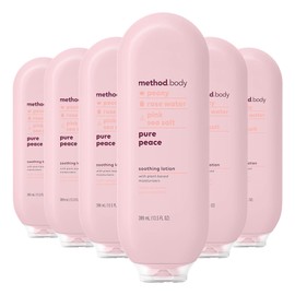 Method Daily Lotion, Pure Peace, Plant-Based Moisturizer for 24 Hours of Hydration, 13.5 Fl Oz (Pack of 6)