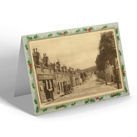CHRISTMAS CARD - Vintage Scotland - "Near Central Stores," Tomintoul