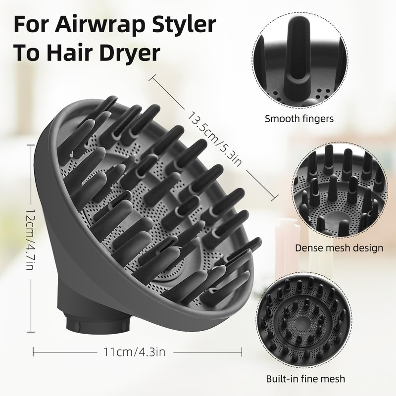 Diffusordüse für Dyson Airwrap Aufsätze, Upgrade Diffusor Attachment für Dyson