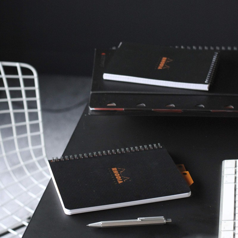 RHODIA 119901C - Spiral Notebook (Full Bound) Black A4+ |