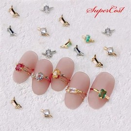 27 Types of Nail Art Ring-Shaped Zircon Frame Parts / 네일아트 반지 모양 지르콘 프레임 파츠 총27종