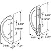 Prime-Line C 1360 Sliding Door Handle Set, Mortise Style, 3-15/16