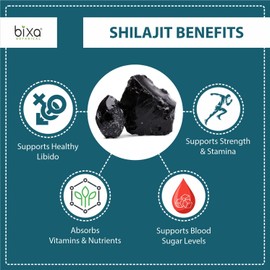bixa BOTANICAL Shilajit (Asphaltum) Dry Extract - 40% Fulvic Acid by Gravimetry
