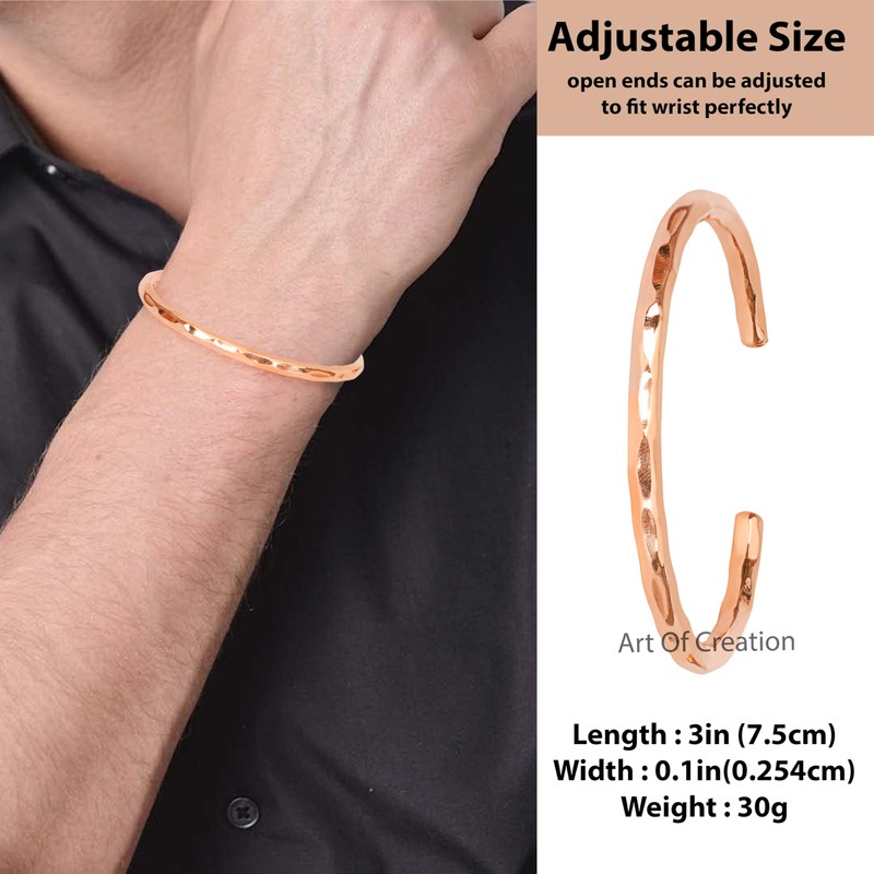 Art Of Creation Pure Copper Bracelet for Men and Women