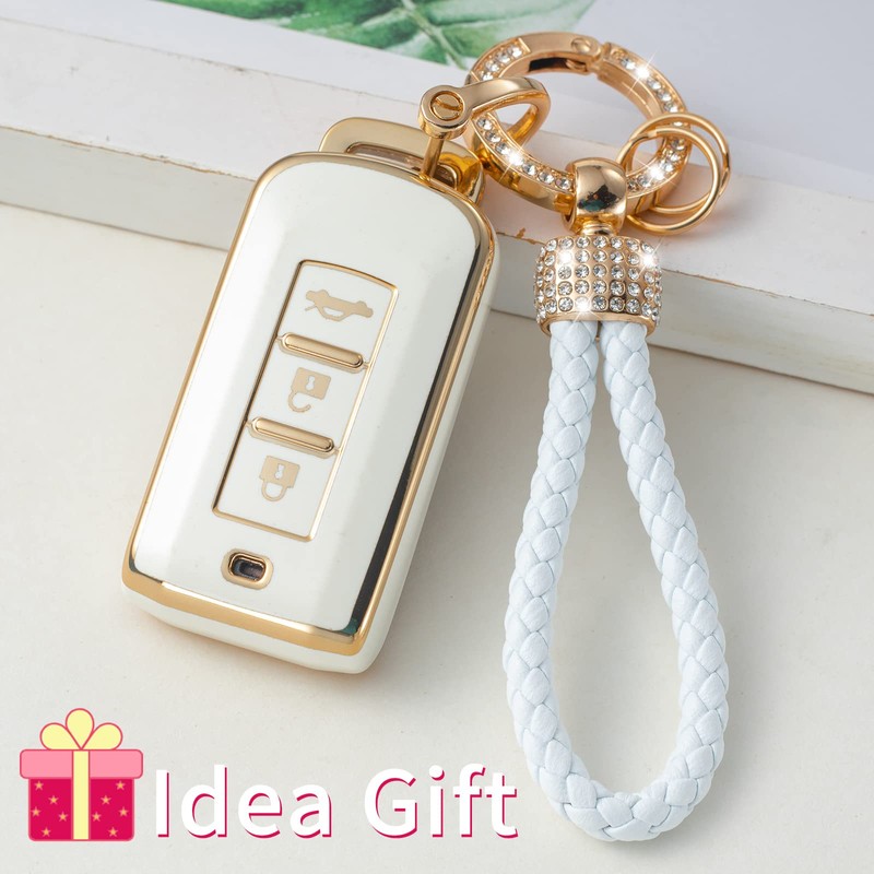 Gematay for Mitsubishi Key Fob Cover with Keychain Lanyard, Key