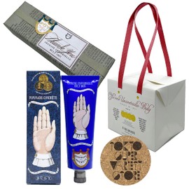 OFFICINE UNIVERSELLE BULY Pomade Concrete Hand Cream Foot Cream Wrapped Shop Bag Included Set 2.6 oz (75 g) (Blue, 2) Happy Birthday