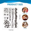 CHGCRAFT Retro Graffiti Edge Clear Silicone Stamps - Transparent Background