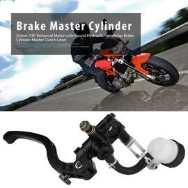 Bremszylinder Motorrad - Brake Master Cylinder, 22mm 7/8" Universal Motorcycle Round Hydraulic Handlebar Brake Cylinder Master Clutch Lever(Front Left)