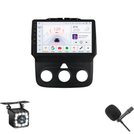 9-inch Android 12 Car Stereo for Dodge Ram 1500 2500 3500 2013-2018 Manual AC Upgrade AM/FM Radio DSP Auto Wireless Apple CarPlay GPS Navigation WiFi Bluetooth Replacement Installation Kit (4+32GB)