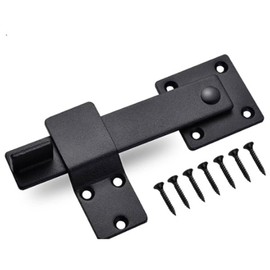 6" Flip Gate Latch Lock, Heavy Duty Barn Door Lock Flip Fence Gate Latch for Sliding and Swing Open Door, Outdoor Gate, Shed, Garage, Yard