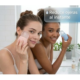 Rodillo de hielo facial, Hielo para Masaje Facial Reutilizable para ojos, cuello, rodillo de masaje facial de belleza para eliminar círculos oscuros, rodillo facial retráctil, herramientas para el cuidado de la piel (Negro)