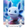 Dreamboat Blue Axolotl Jacket Stud Earrings for Women 925 Sterling