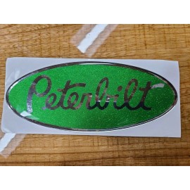 Peterbilt green/chrome replacement Peterbilt decal emblem genuine oem size and fit