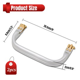 YTKavq - Marco de bolso rectangular de 8 pulgadas, con marco de bloqueo de besos para manualidades, suministros de fabricación de monederos y bolsa de costura, manualidades, 2 piezas