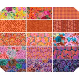 Free Spirit - Kaffe Fassett: February 2025 Warm 6" Design Strips 20 pcs