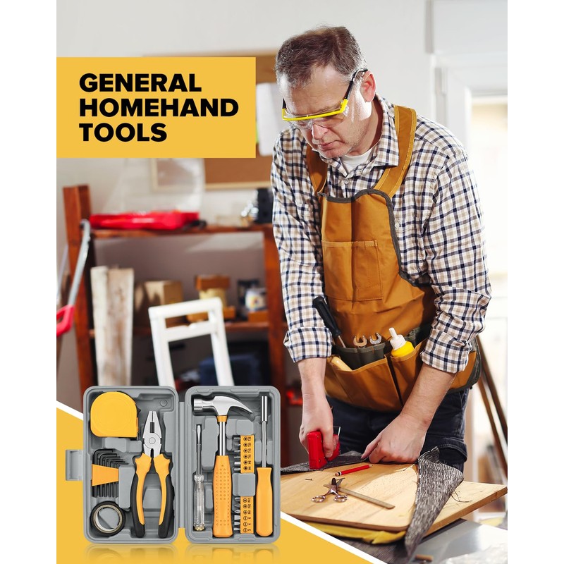 24pcs Home DIY Tool Kit for Household, Office & Garage