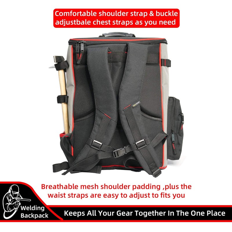 MELOTOUGH Welding Tool Backpack for Tools and Helmet Extreme Gear