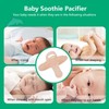 Silicone Baby Pacifier Bite Resistant Teething Discomfort Relief Washable Silicone