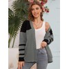 Abtel Womens Long Sleeve Knitted Cardigan Ladies Open Front Button