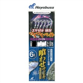 Hayabusa SS439 Drop Fishing Tsuku Tsuku Bait Purple 6 Hooks No. 8-8