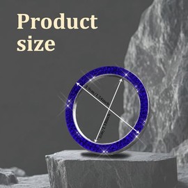 RGOAANC RGOAANC Crystal Rhinestone Engine Start Stop Decoration Ring, Push Button Cover, Key Ignition Knob Ring, Car Accessories Sparkling Sticker (Blue, 1PCS)